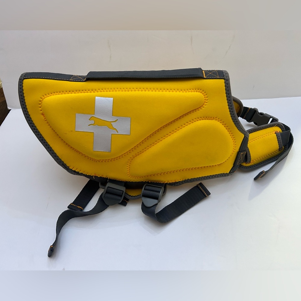 Top Paw Neoprene Reflective Dog Life Jacket Vest Yellow 12”